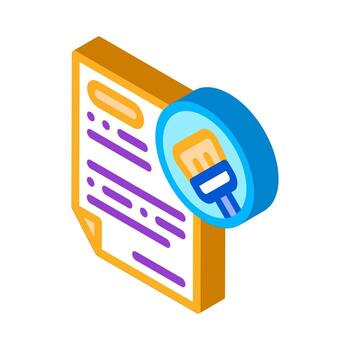 acuerdo limpio icono isométrico ilustración vectorial vector