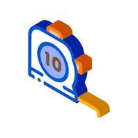 Reel Meter Tool Isometric Icon Vector Illustration