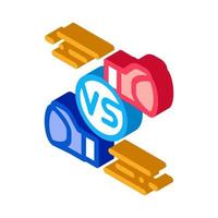 Box Fight Battle Isometric Icon Vector Illustration