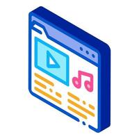 Music Folder with Songs Isometric Icon Vector Illustration