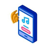 Music Phone App Isometric Icon Vector Illustration