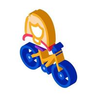 Bike for Women Isometric Icon Vector Illustration