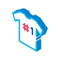 T-shirt Number Isometric Icon Vector Illustration