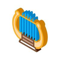 Harp Isometric Icon Vector Illustration