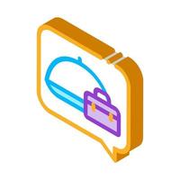 business lunch isometric icon vector illustration