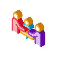 third party discussion isometric icon vector illustration