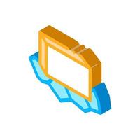 unpacked butter isometric icon vector illustration