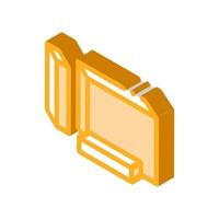 diced butter isometric icon vector illustration