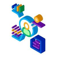 full electronic information about person isometric icon vector illustration