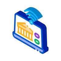 wi-fi distribution through device isometric icon vector illustration