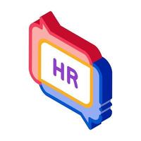 chat message hr isometric icon vector illustration