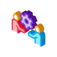 partnership solutions isometric icon vector illustration