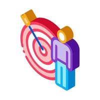 target hit isometric icon vector illustration