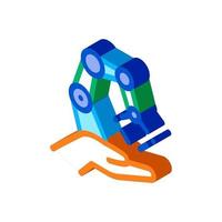 robotic delivery isometric icon vector illustration