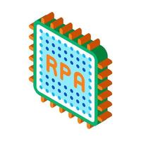 rpa chip isometric icon vector illustration