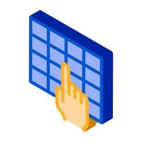 touch panel control isometric icon vector illustration