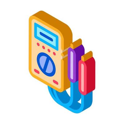 electric control panel isometric icon vector illustration