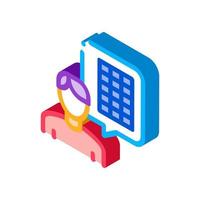 solar consultant isometric icon vector illustration