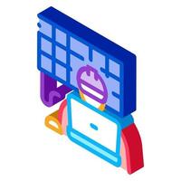 solar technician isometric icon vector illustration