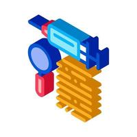 study of action of injection isometric icon vector illustration