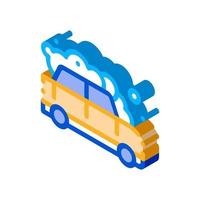 manual car wash isometric icon vector illustration