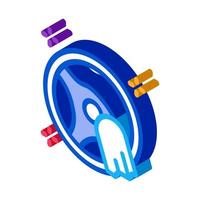 steering wheel cleaning isometric icon vector illustration