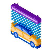 continuous car wash isometric icon vector illustration