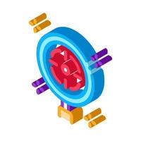 target detection isometric icon vector illustration