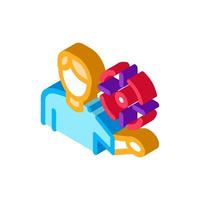 man about his goal isometric icon vector illustration