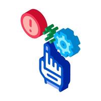 error in automated settings isometric icon vector illustration