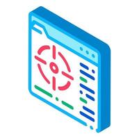 target to specific folder isometric icon vector illustration