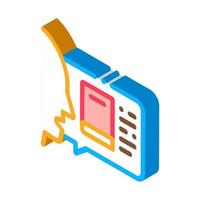 man opinion about book isometric icon vector illustration