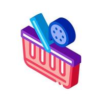 buying discs isometric icon vector illustration