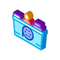 recorder seller isometric icon vector illustration