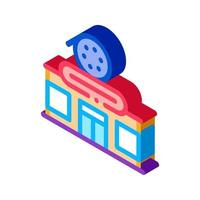 tienda de discos icono isométrico ilustración vectorial vector