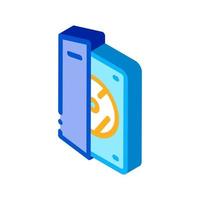 disk scratch protection isometric icon vector illustration