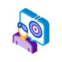 customer at tire repair shop isometric icon vector illustration