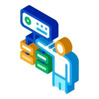 gradual algorithm isometric icon vector illustration