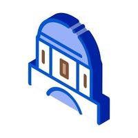 classical greek building dome isometric icon vector illustration