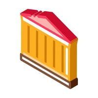 greek columns building isometric icon vector illustration