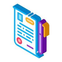 signature paper isometric icon vector illustration