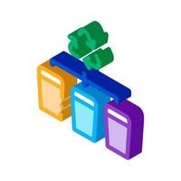 garbage distribution isometric icon vector illustration