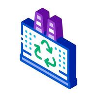 thermal ecological power station isometric icon vector illustration