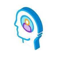 thought of one person isometric icon vector illustration