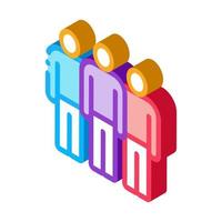 group of people isometric icon vector illustration