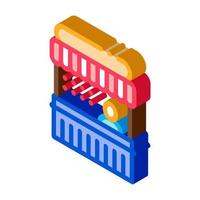 ice cream tray isometric icon vector illustration