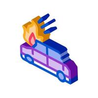 car ignition isometric icon vector illustration