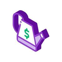 growing money isometric icon vector illustration