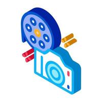 camera film isometric icon vector illustration