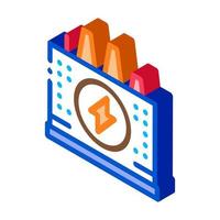 power station isometric icon vector illustration